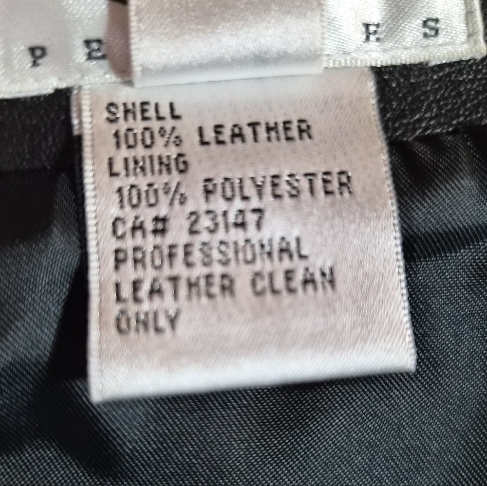 Talbots Petites 100% Genuine Leather Pencil Skirt - Black - Size 14P - Picture 2 of 6